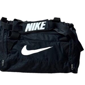 Nike Black and White Duffel Bag